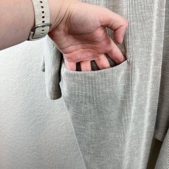 Donni by Anthropologie Ribbed Open Front Lounge Casual Cardigan One Size - Picture 4 of 6